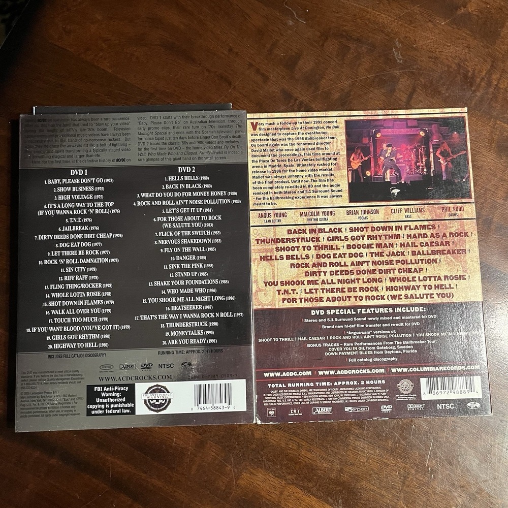 2 AC/DC DVD SET FAMILY JEWELS AND NO BULL THE DIRECTORS CUT - Picture 2 of 3